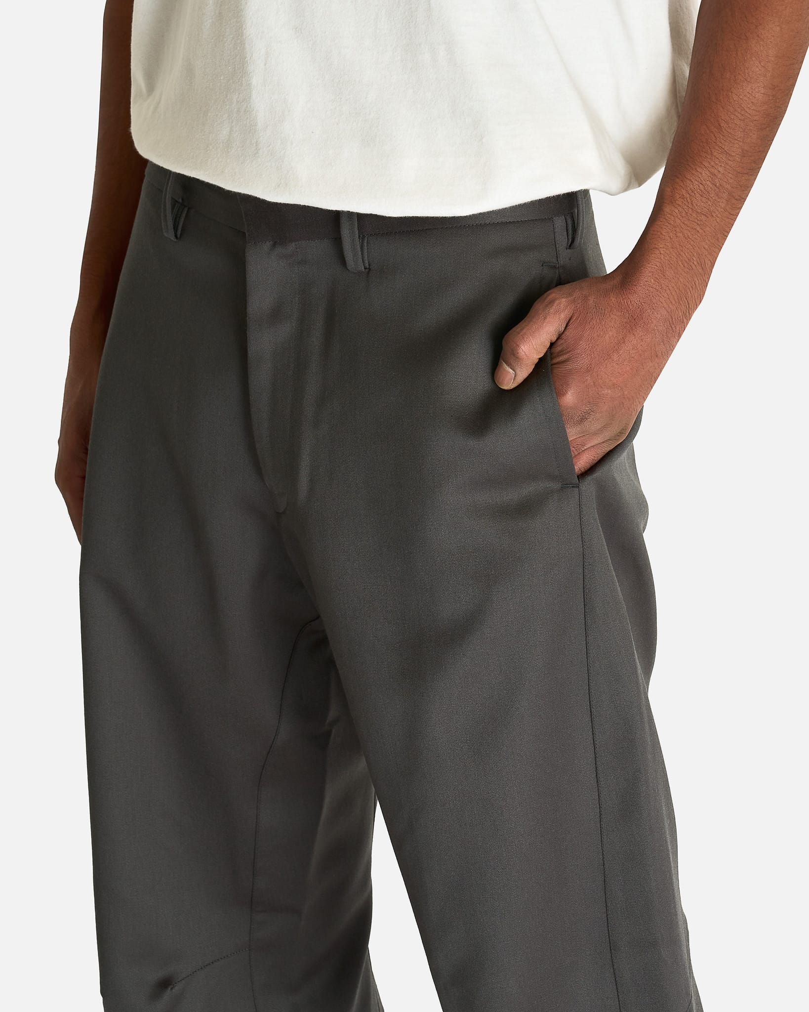 Omar Afridi Men's Shorts Knee Darted Flare Shorts in Grey