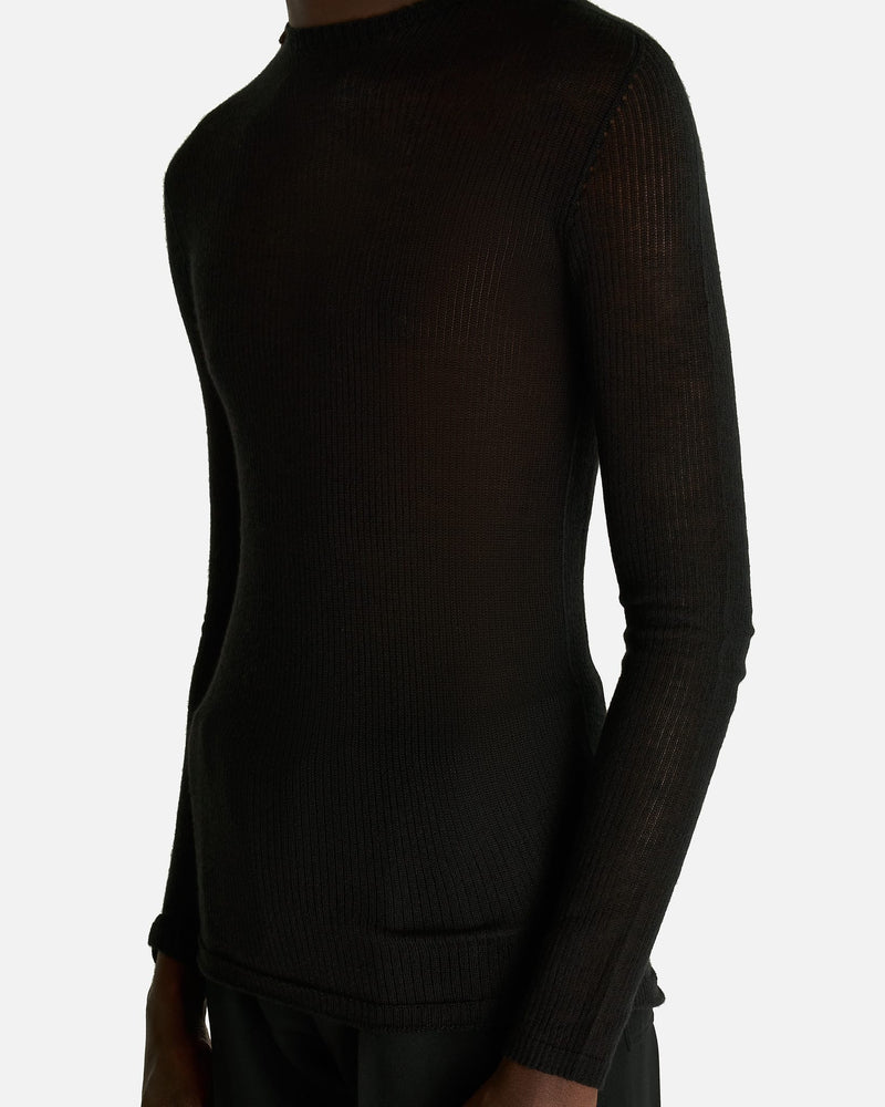 Rick Owens Men's Shirts Knit Dennis Top in Black
