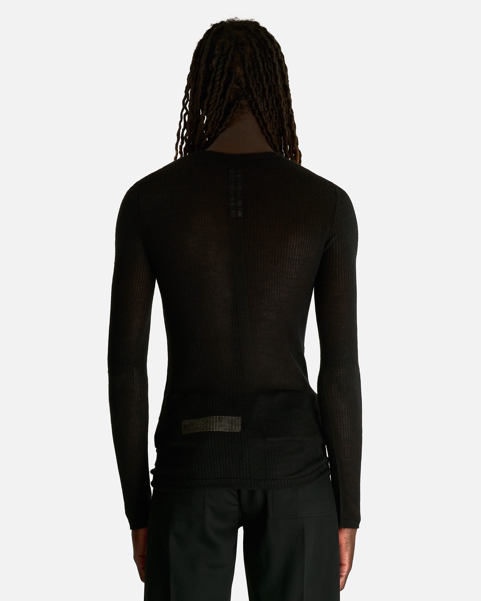 Rick Owens Men's Shirts Knit Dennis Top in Black