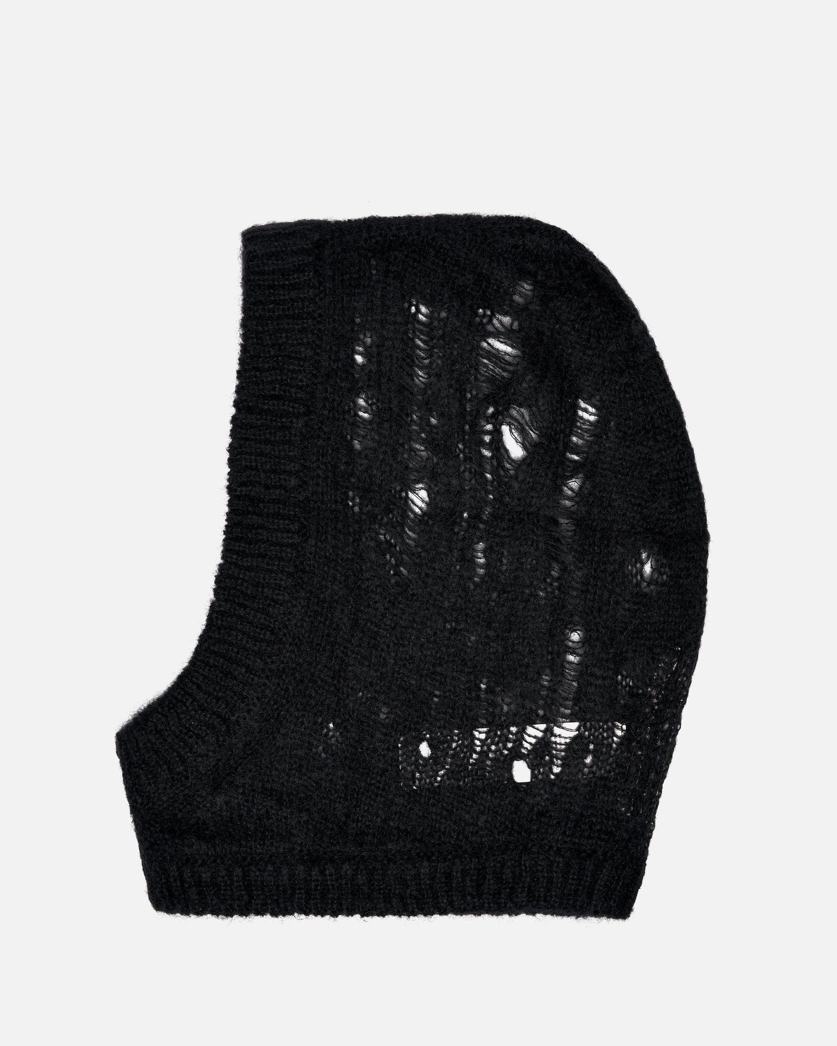 Rick Owens Men's Hats OS Knit Hood in Black