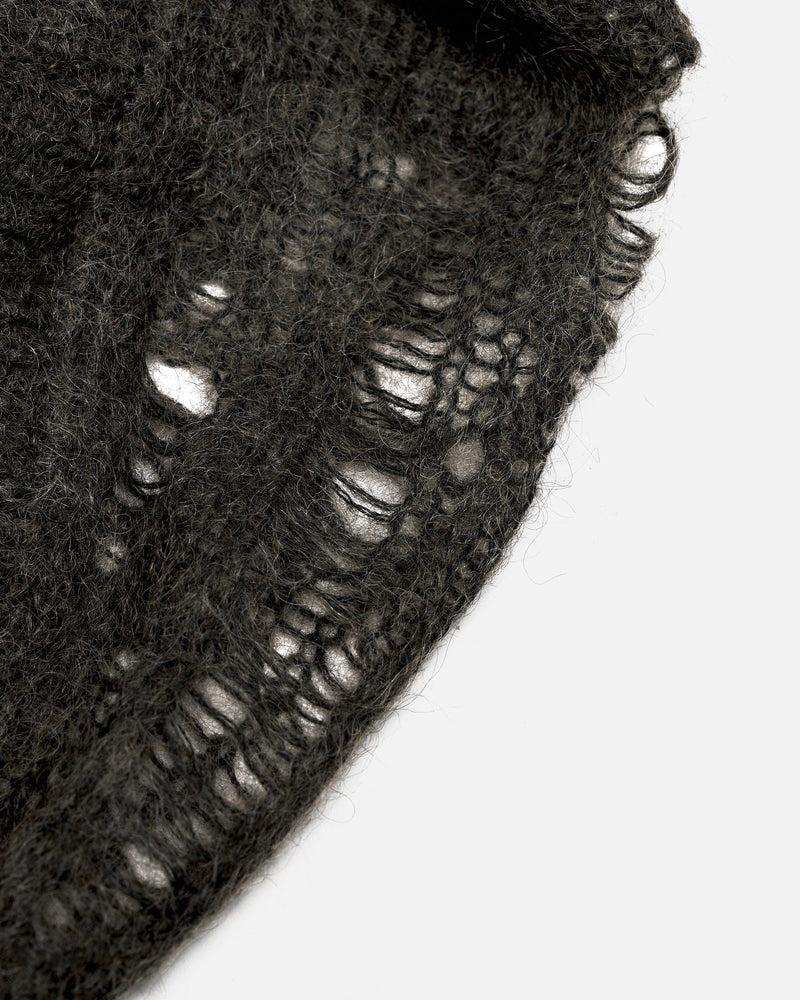 Rick Owens Men's Hats OS Knit Hood in Dark Dust