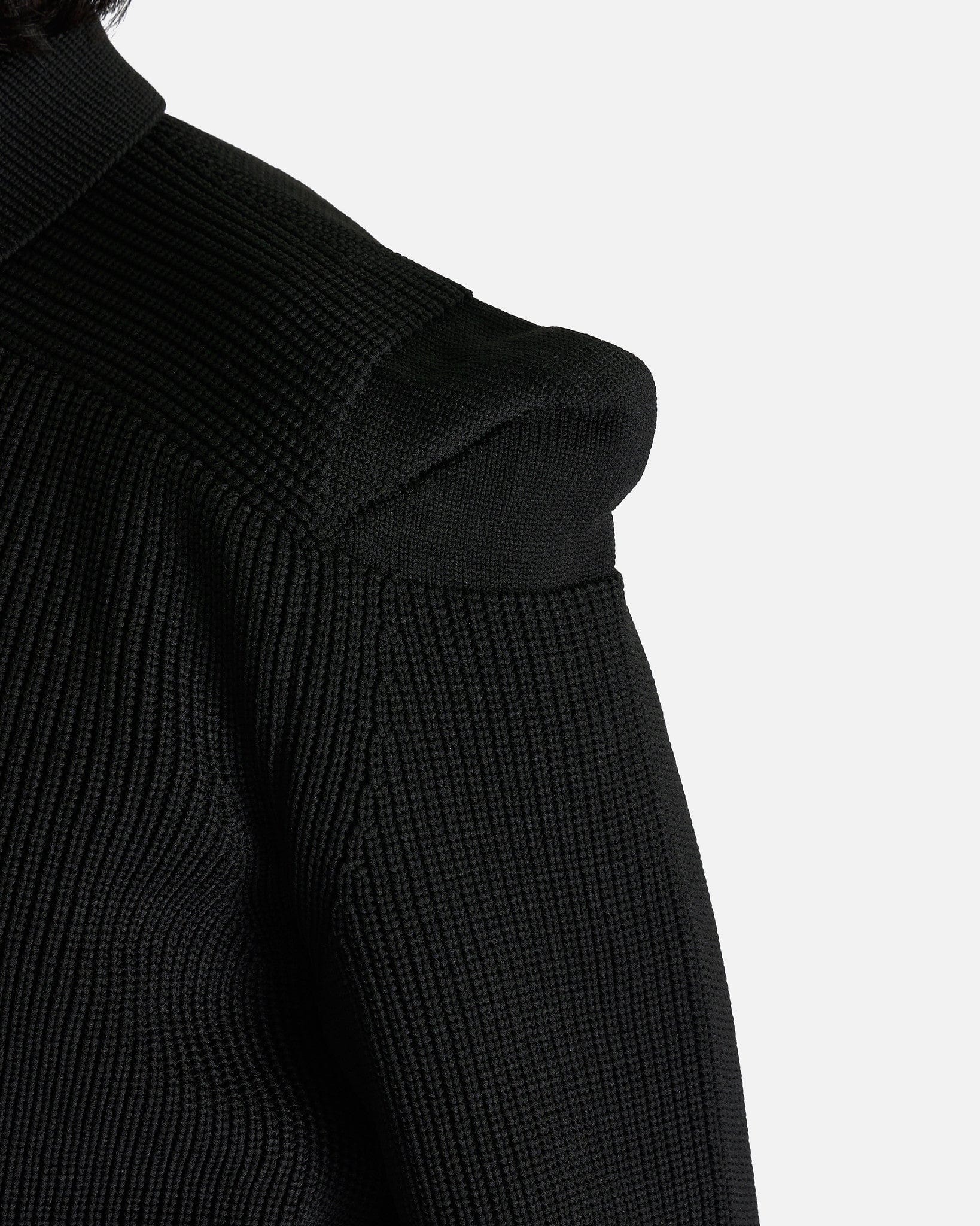 Sacai Men's Shirts Knit Polo Shirt in Black