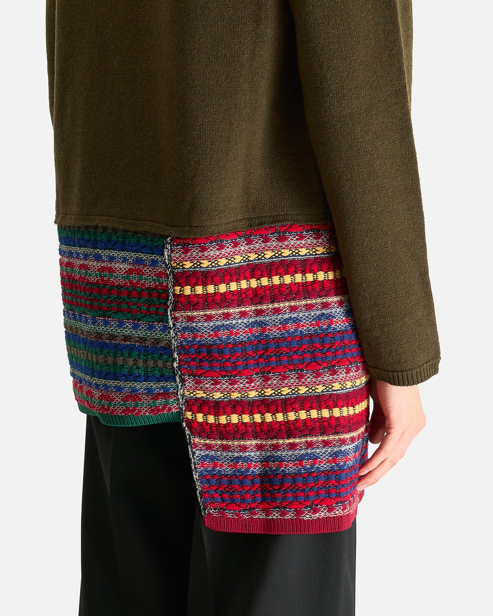 Comme des Garcons HOMME PLUS Men's Knitwear Knit Sweater in Khaki