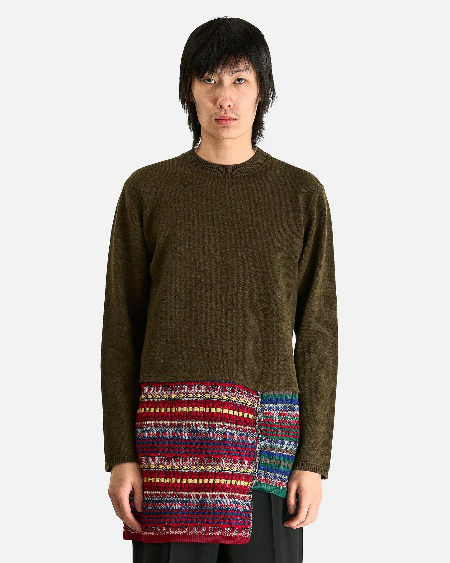 Comme des Garcons HOMME PLUS Men's Knitwear Knit Sweater in Khaki