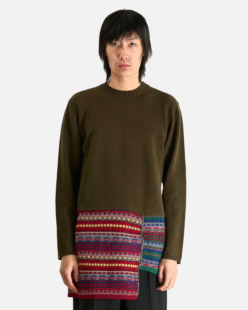 Comme des Garcons HOMME PLUS Men's Knitwear Knit Sweater in Khaki