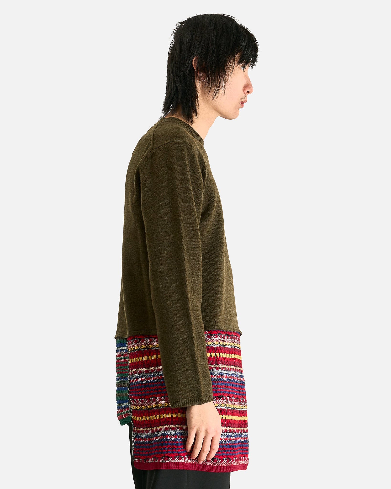 Comme des Garcons HOMME PLUS Men's Knitwear Knit Sweater in Khaki