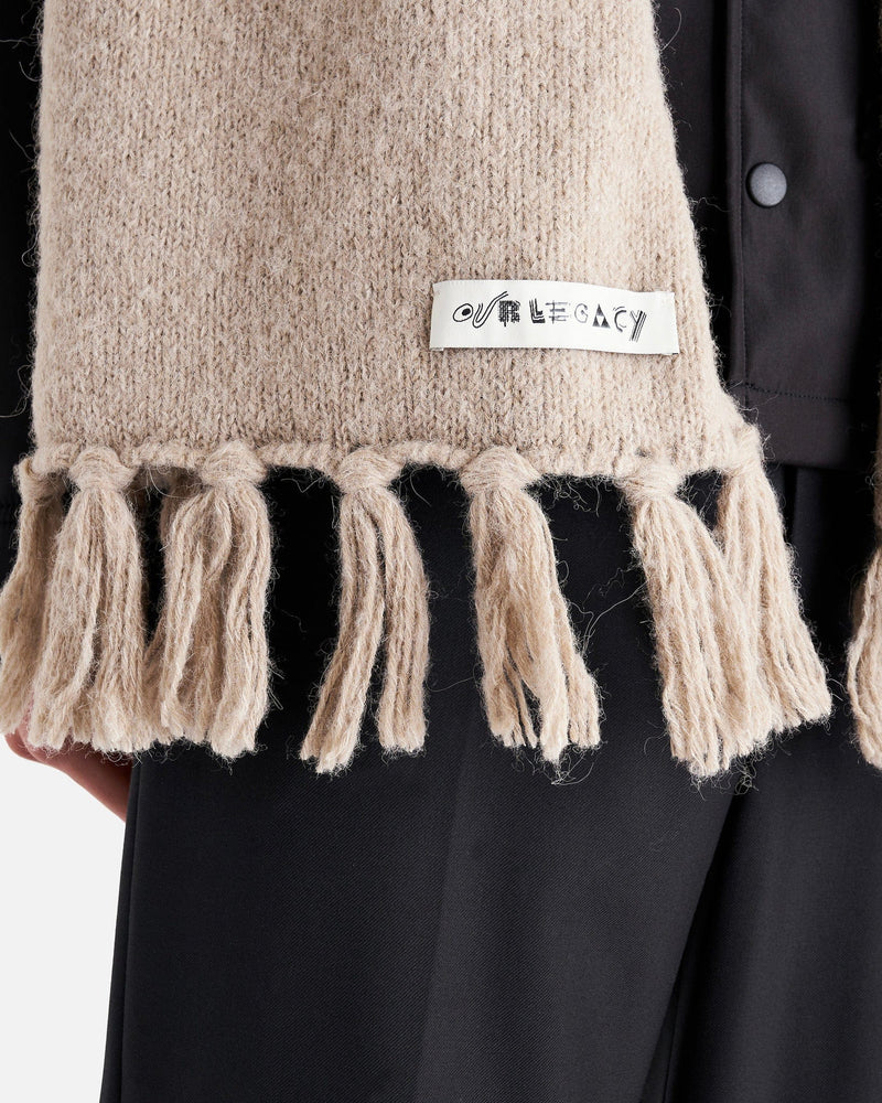 小物 Silk Wool Desert  scarf our legacy Knitted Scarf in Desert Snow Silk Wool – SVRN