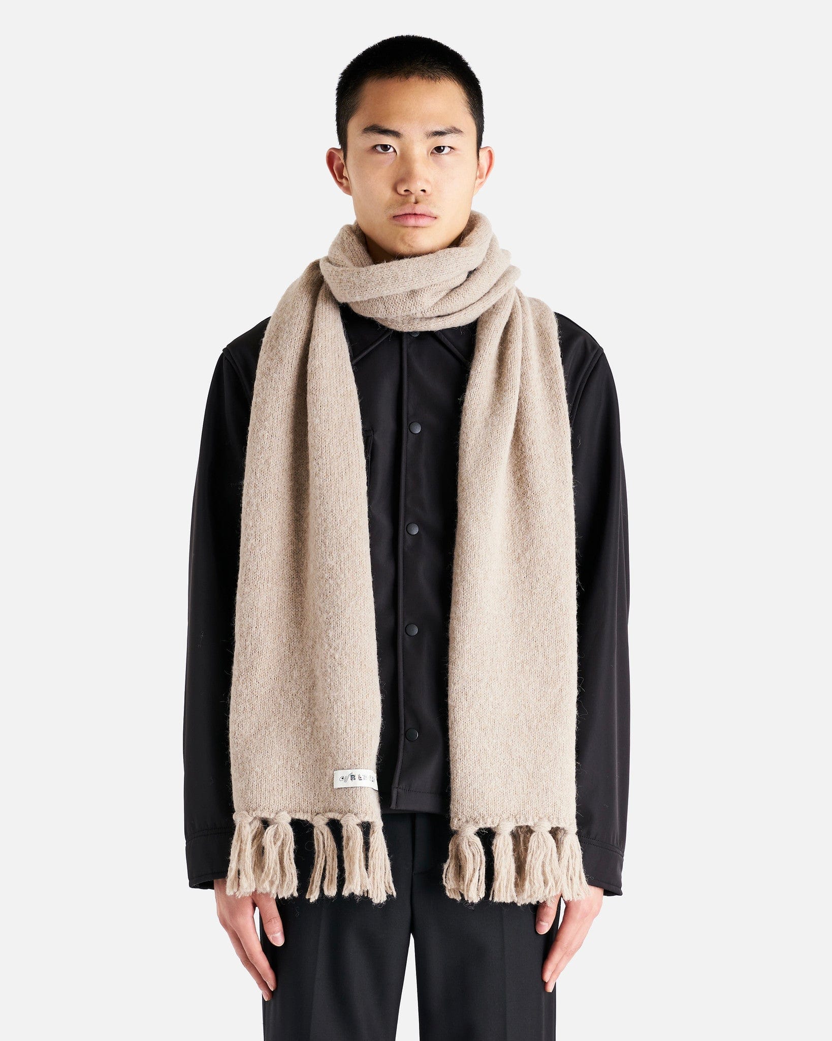 Our Legacy Scarves OS Knitted Scarf in Desert Snow Silk Wool