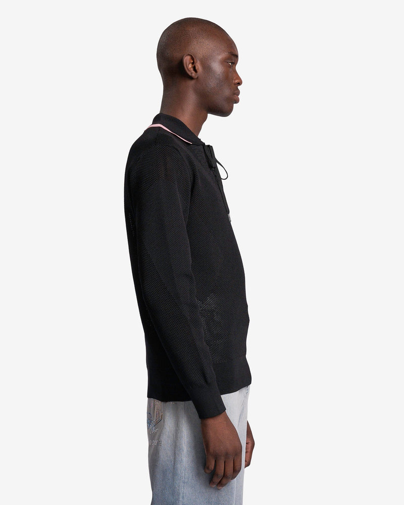 Botter Men's Shirts Knitted Sneaker Upper Polo in Black