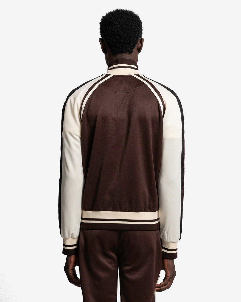 Wales Bonner Men's Jackets Kola Tracktop in Brown/Ivory