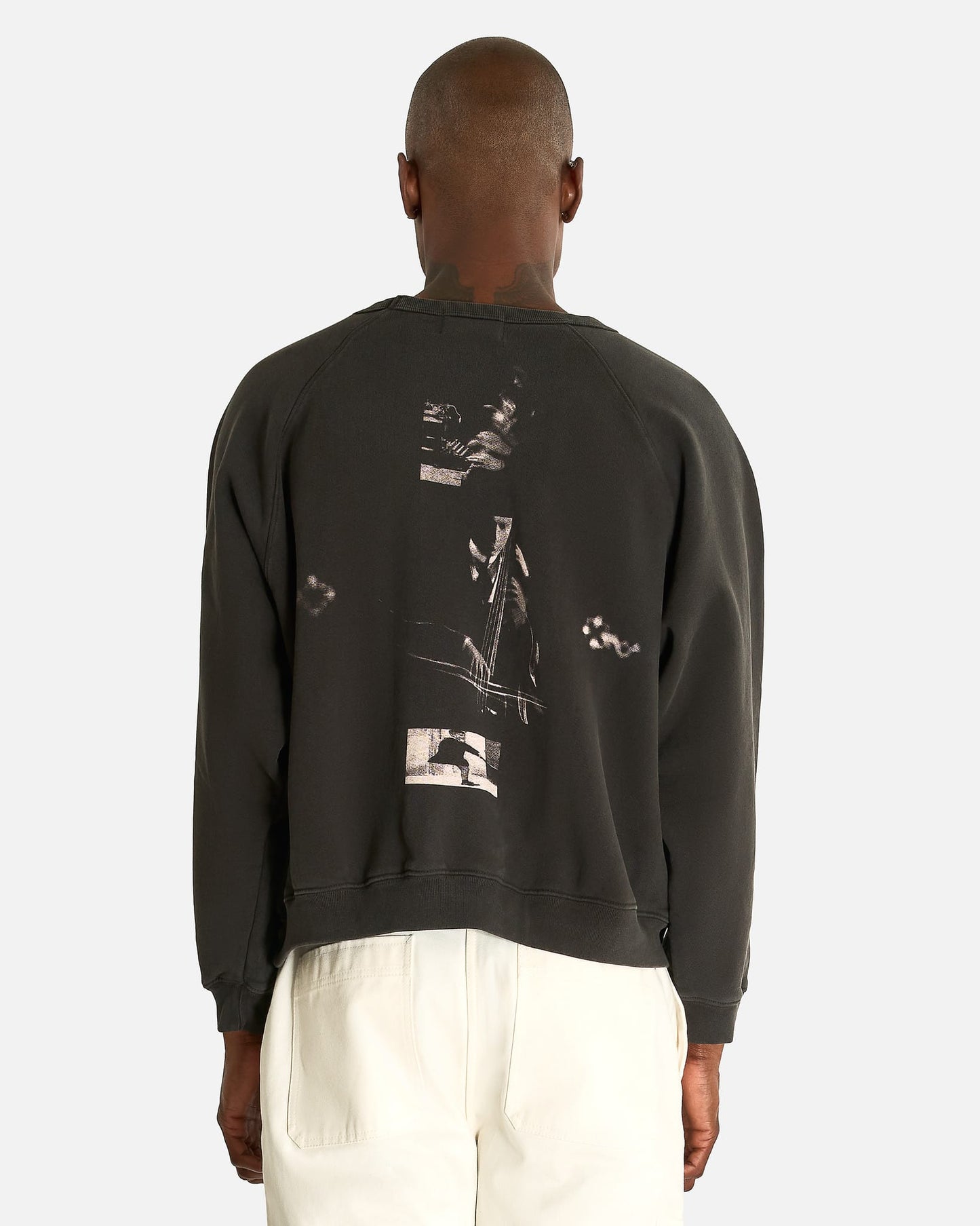 Enfants Riches Deprimes Men's Sweatshirts L'Universite De Zurich Raglan Crewneck in Faded Black