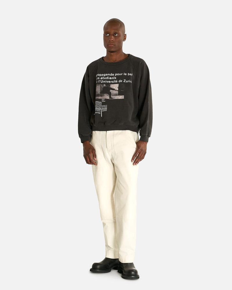 L'Universite De Zurich Raglan Crewneck in Faded Black – SVRN
