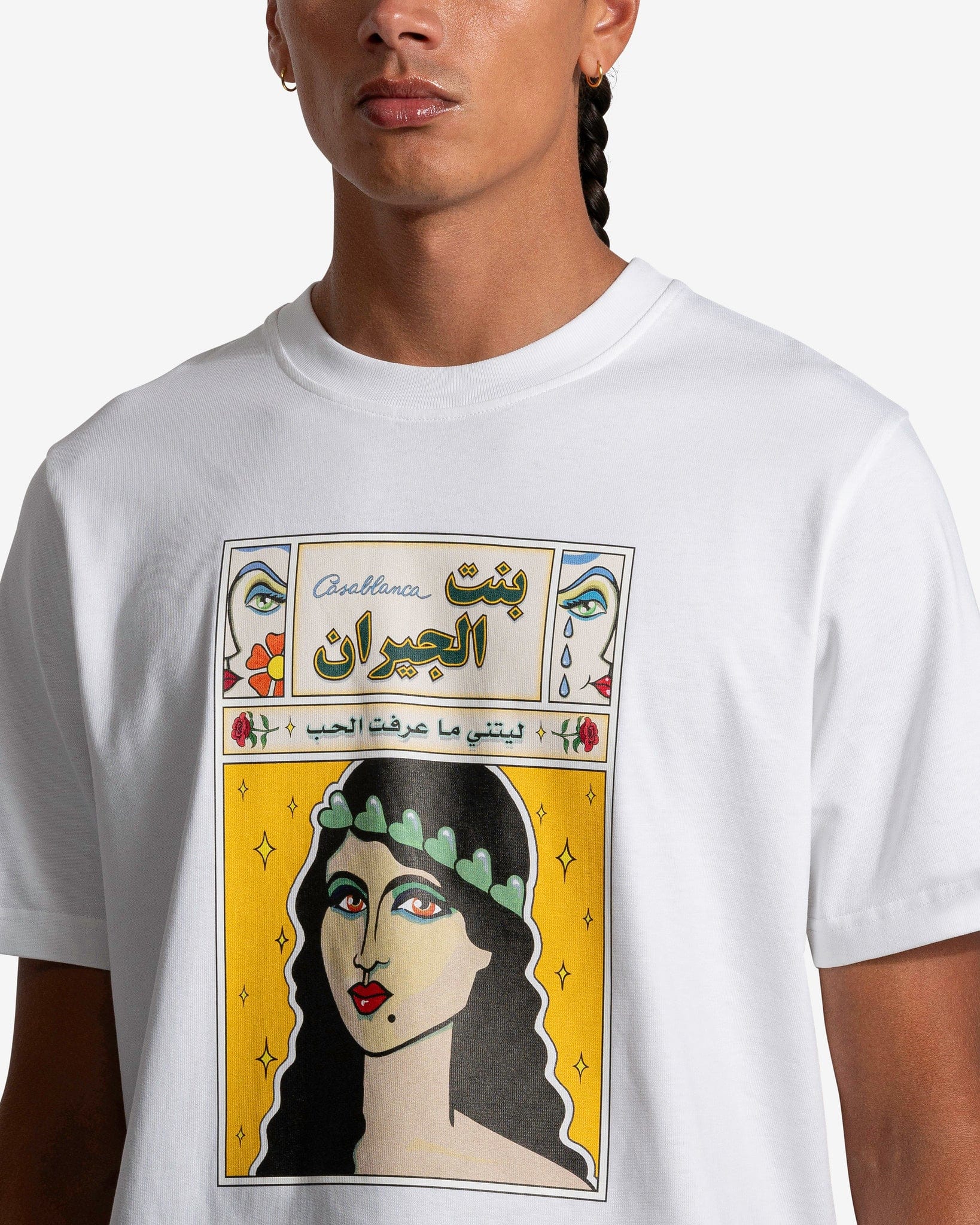Casablanca Men's T-Shirts La Femme Printed T-Shirt in White