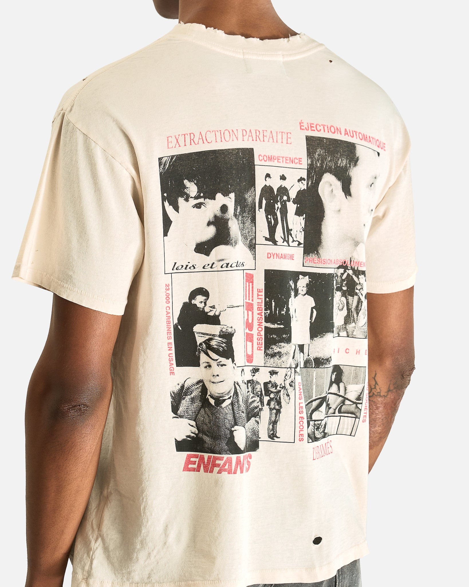 Enfants Riches Deprimes Men's T-Shirts La Scolaire Préférée T-Shirt in Antique White