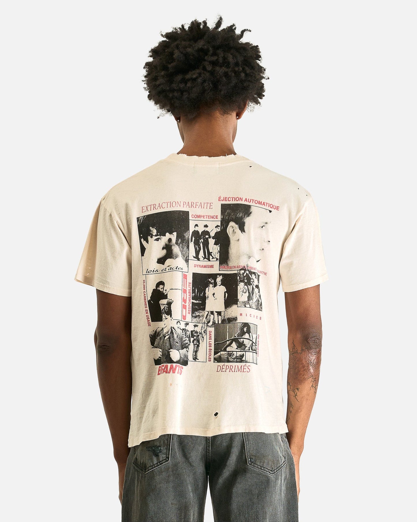 Enfants Riches Deprimes Men's T-Shirts La Scolaire Préférée T-Shirt in Antique White