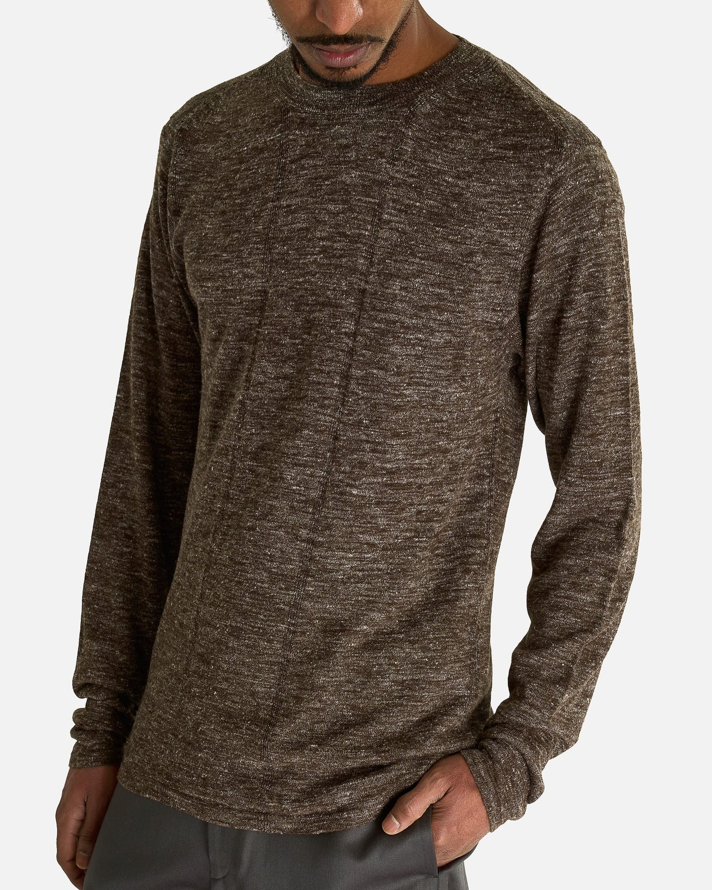 Omar Afridi Men Sweaters Landes Top in Brown Moku