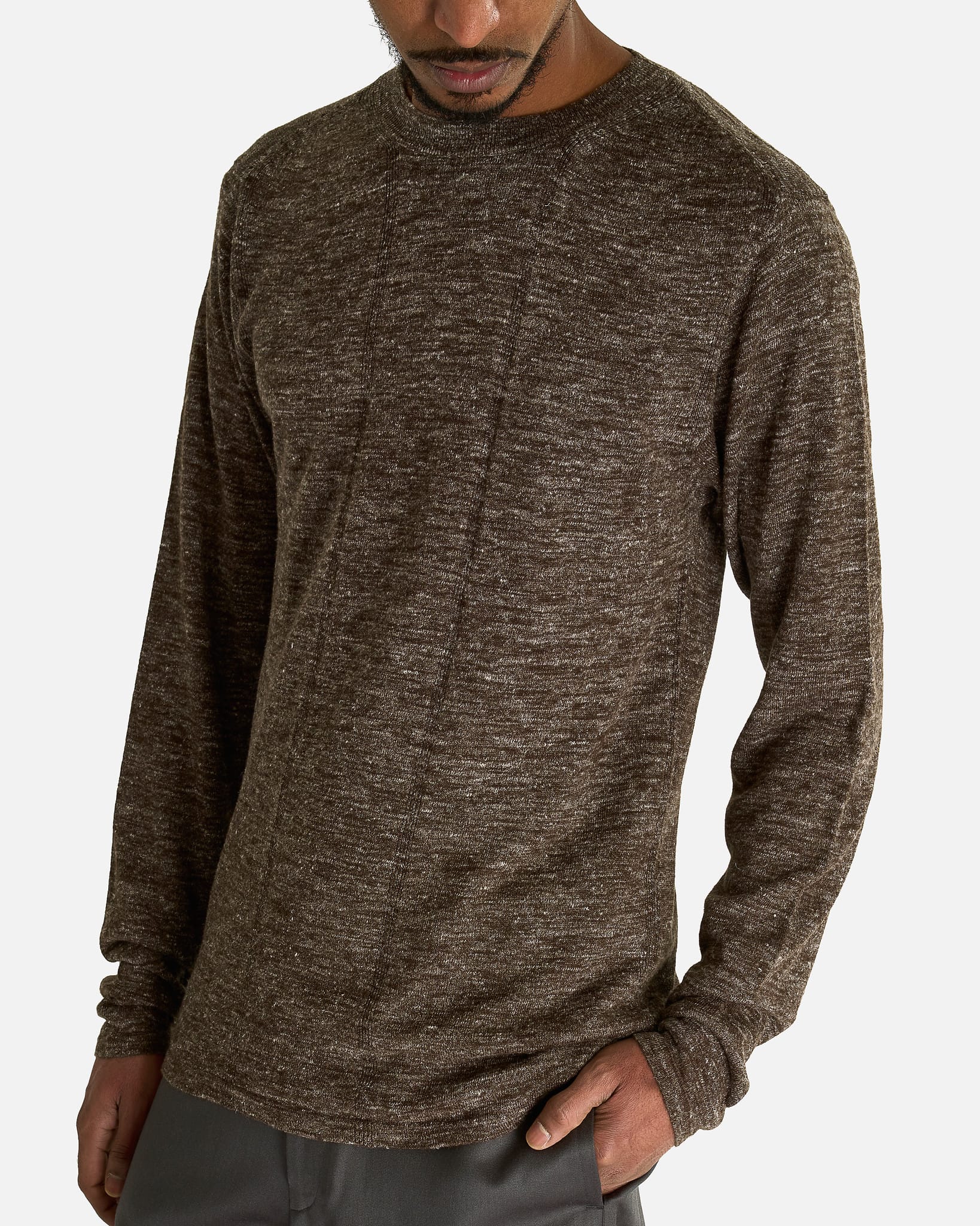Omar Afridi Men Sweaters Landes Top in Brown Moku