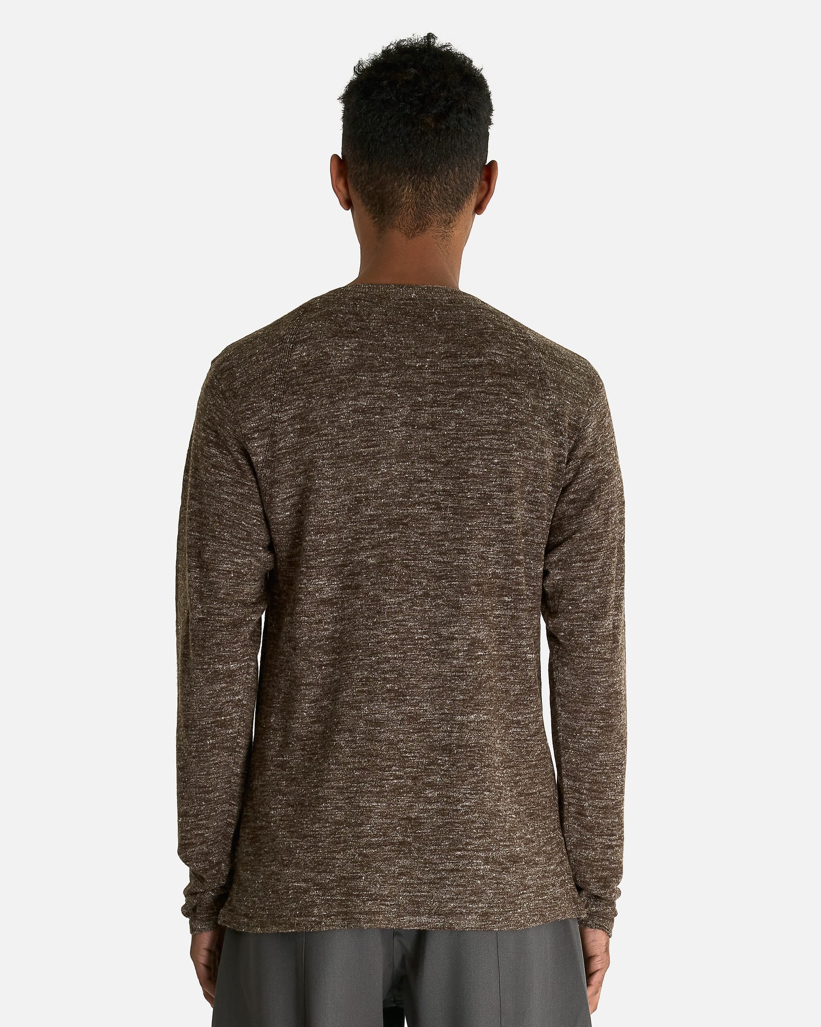 Omar Afridi Men Sweaters Landes Top in Brown Moku