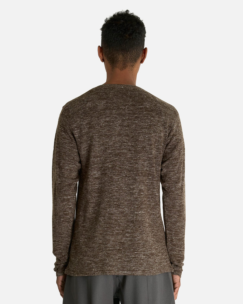 Omar Afridi Men Sweaters Landes Top in Brown Moku