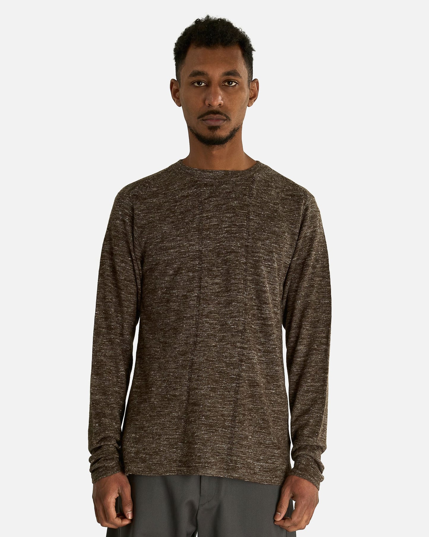 Omar Afridi Men Sweaters Landes Top in Brown Moku