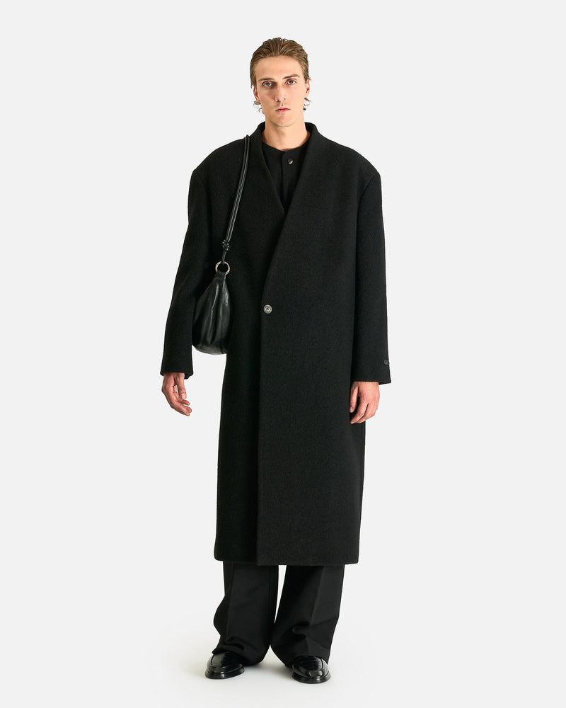 Fear of God Men's Coat Lapelless Relaxed Coat in Black