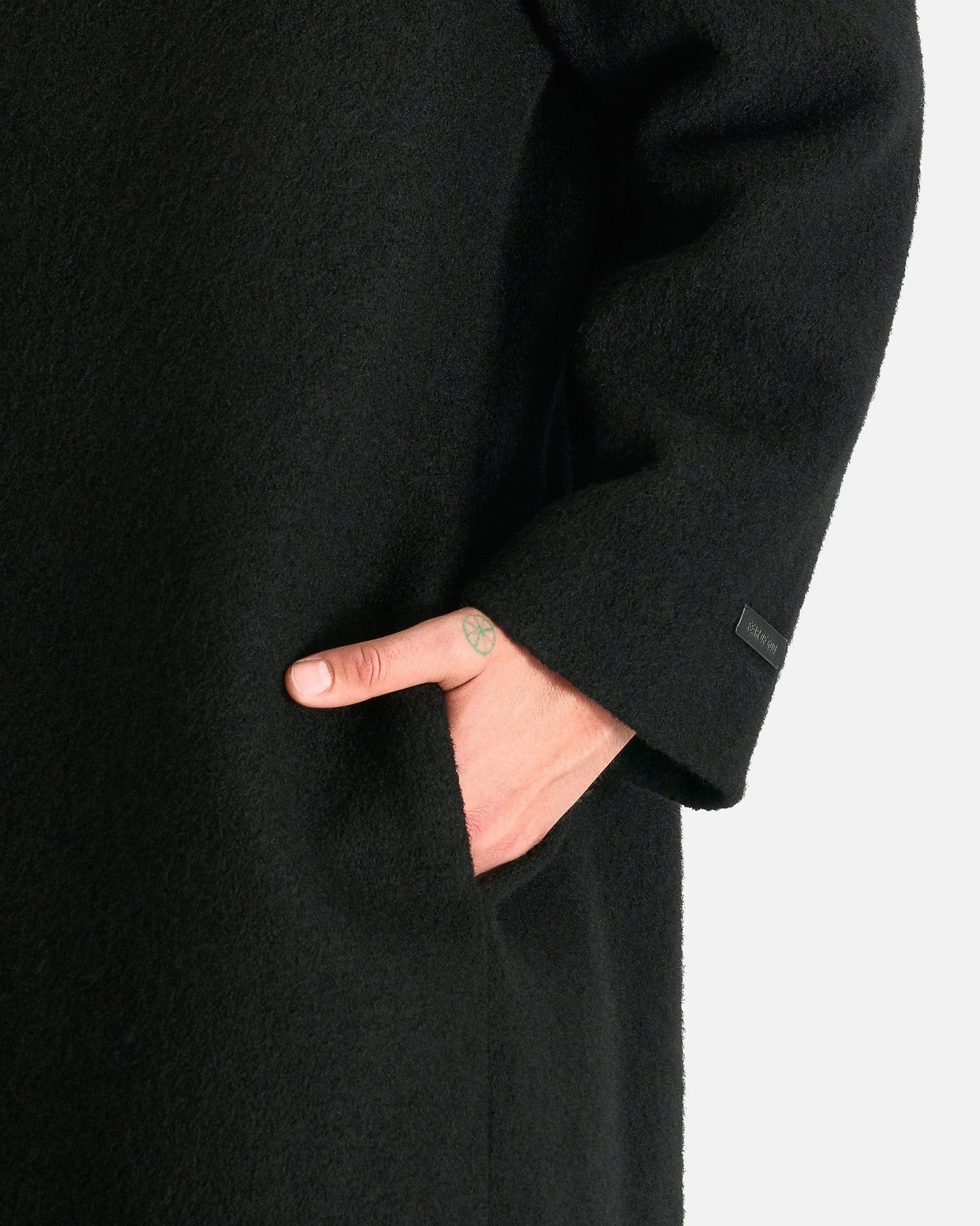 Fear of God Men's Coat Lapelless Relaxed Coat in Black