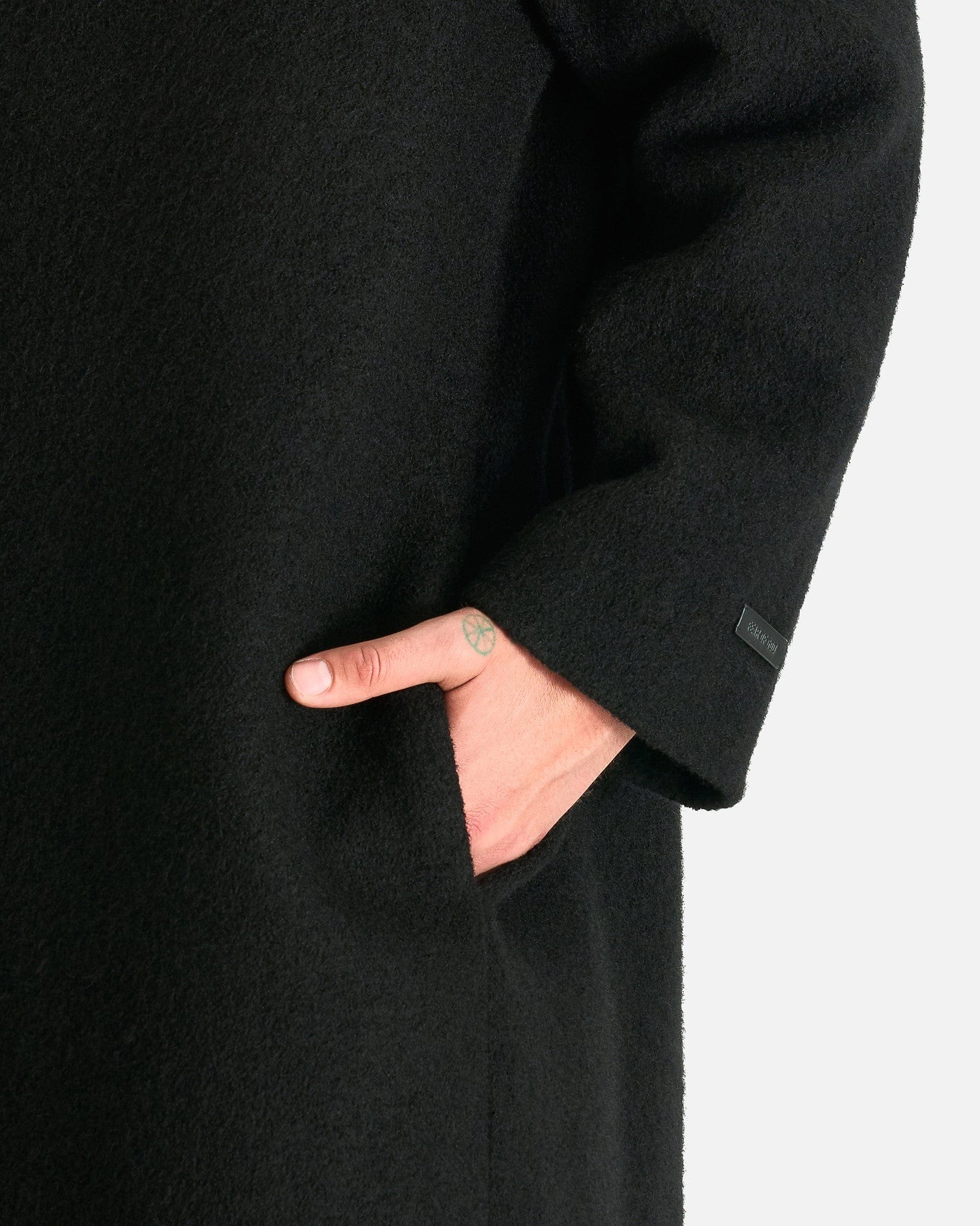 Fear of God Men's Coat Lapelless Relaxed Coat in Black