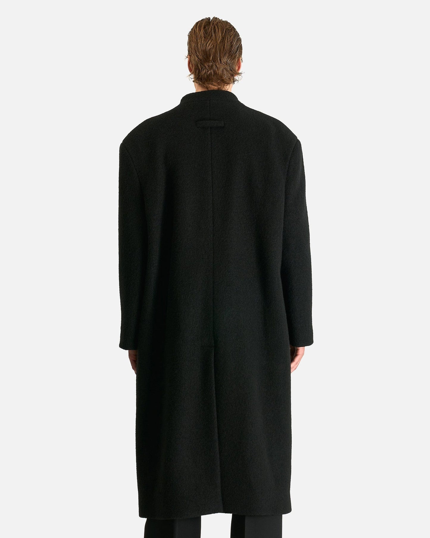 Fear of God Men's Coat Lapelless Relaxed Coat in Black