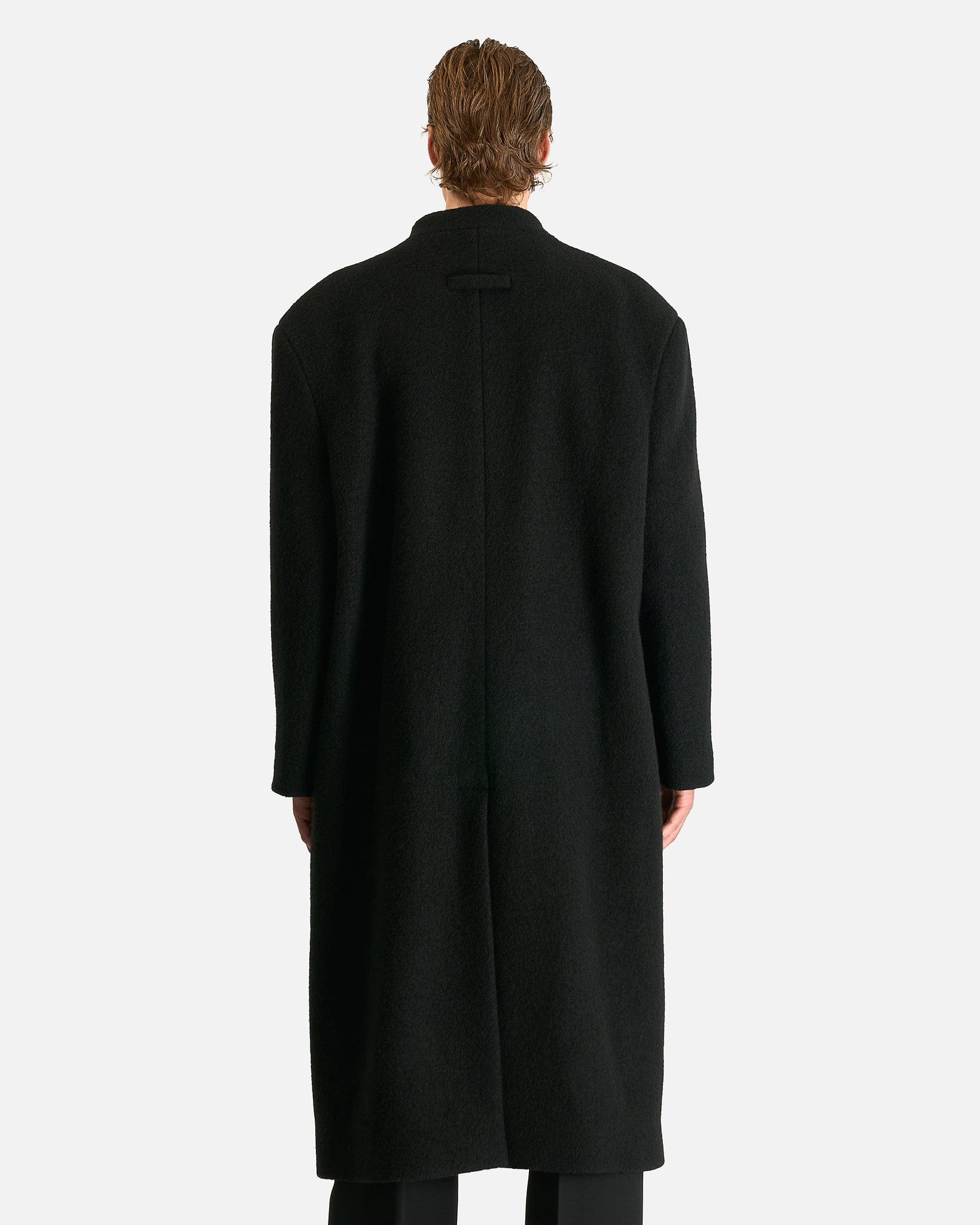 Fear of God Men's Coat Lapelless Relaxed Coat in Black
