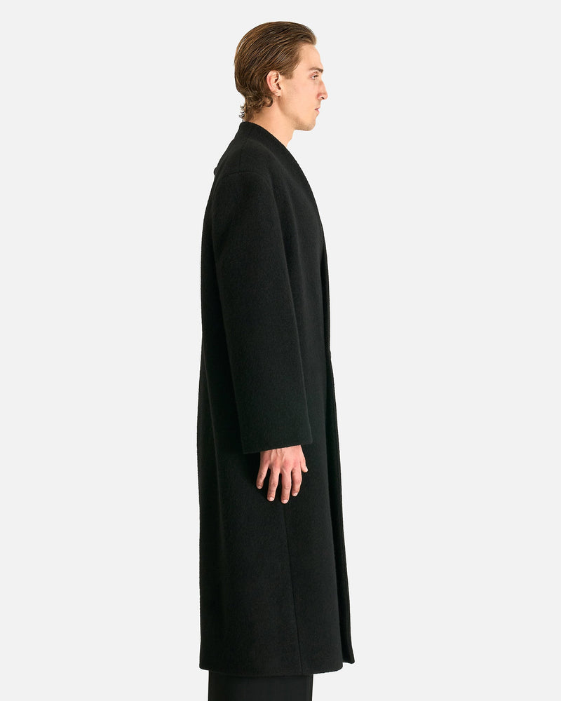 Fear of God Men's Coat Lapelless Relaxed Coat in Black