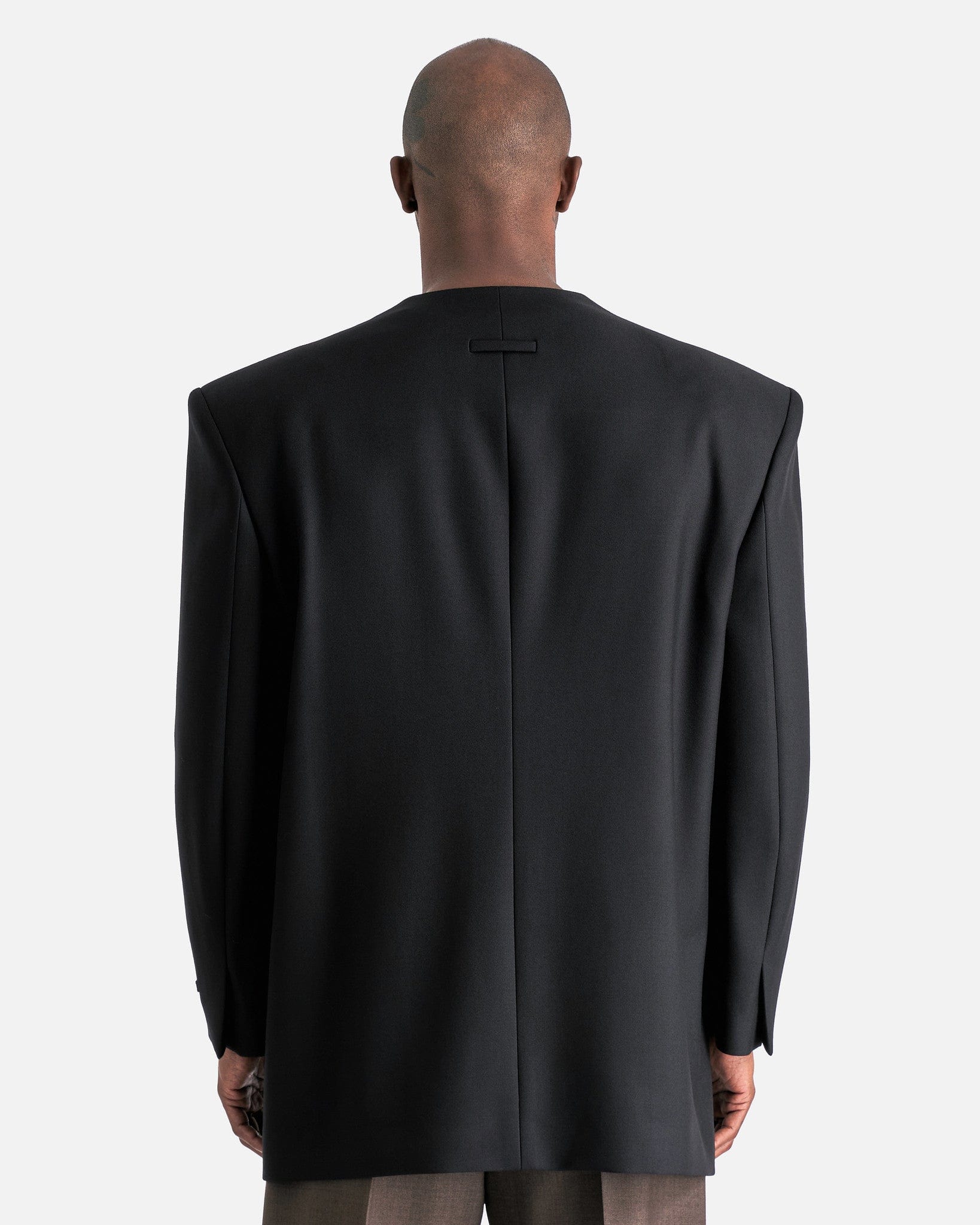 Fear of God Men's Jackets Lapelless Suit Jacket in Black