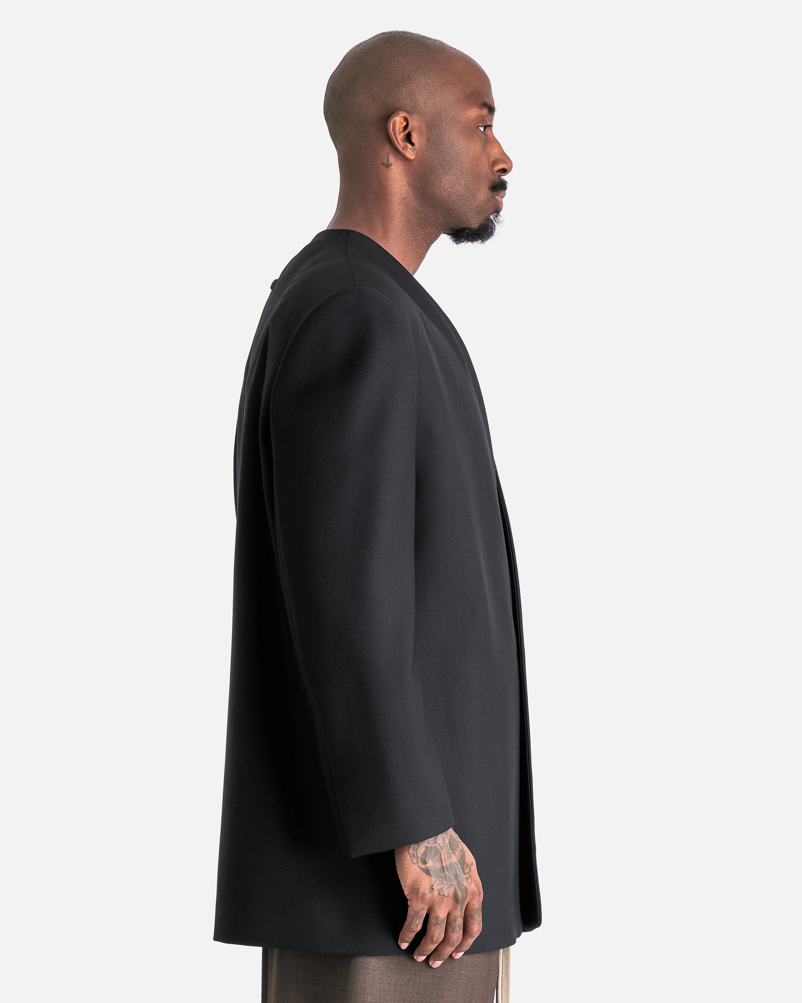 Fear of God Men's Jackets Lapelless Suit Jacket in Black