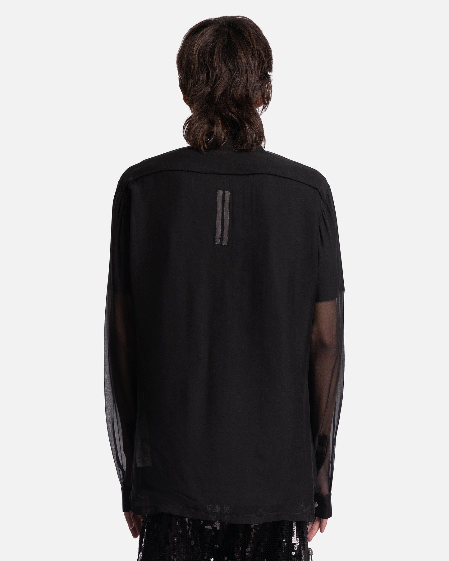 Rick Owens Men's Shirts Larry Fogpocket in Black
