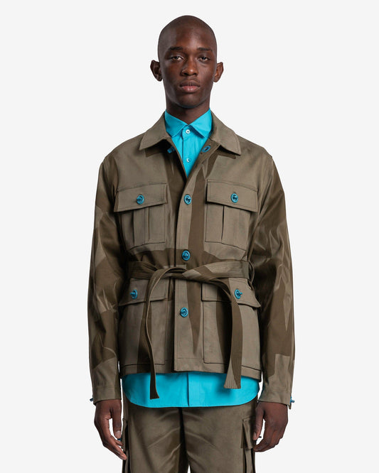 Botter Men's Jackets Laser Printed Dive Closure Jacket in Khaki