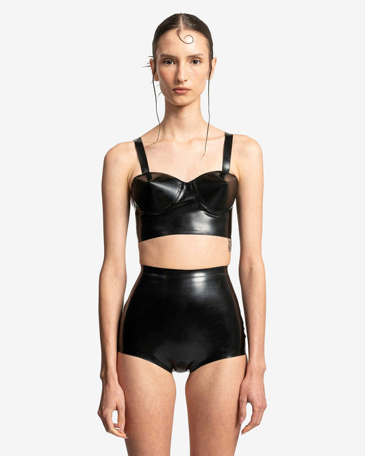 Maison Margiela Women Tops Latex Wired Bra in Black