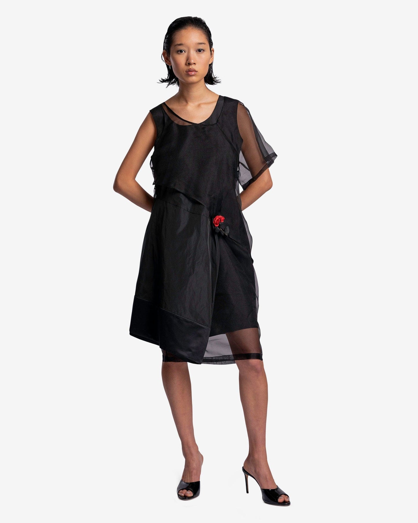 UNDERCOVER Women Dresses Layered Asymmetrical Dress in Black