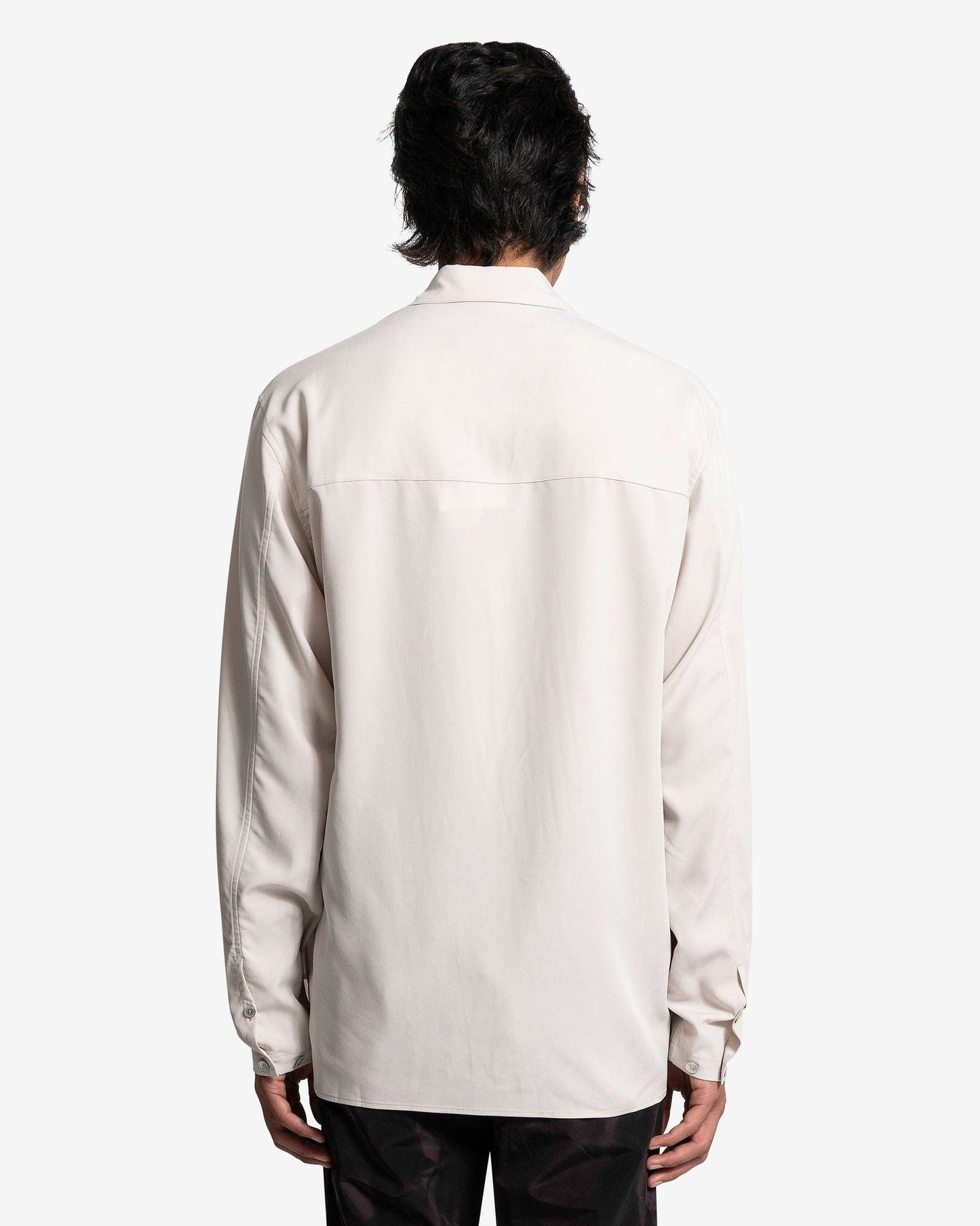 JiyongKim Men's Shirts Layered Shirt in Off-White