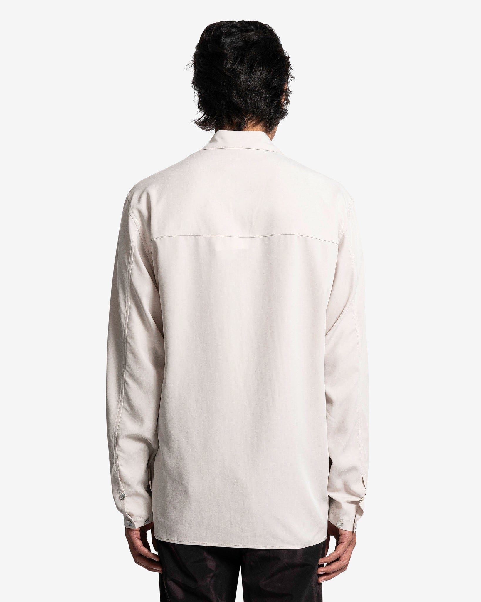 JiyongKim Men's Shirts Layered Shirt in Off-White