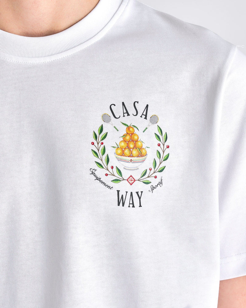 Casablanca Men's T-Shirts Le Jeu Colore Printed T-Shirt in White