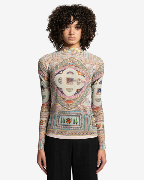 トップス BELPER PRINTED MESH TOP BELPER(ベルパー)のPRINTED MESH TOP WHITE(トップス)の通販｜PALETTE