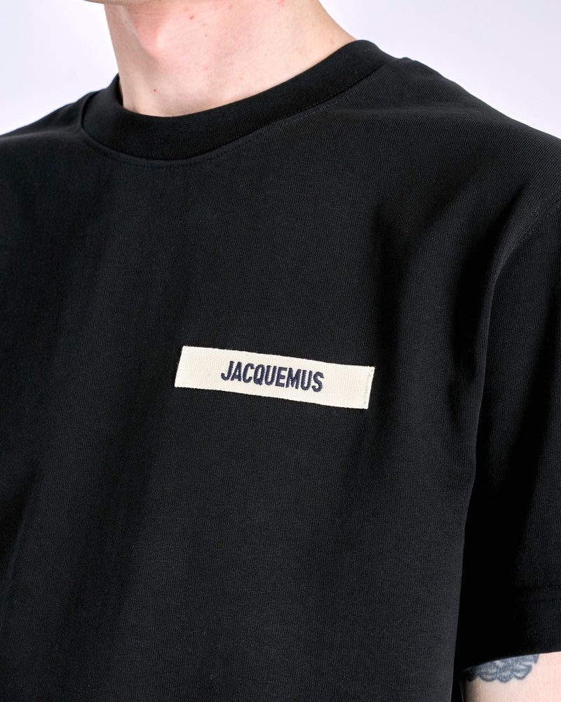 Jacquemus Men's T-Shirts Le T-Shirt Gros Grain in Black