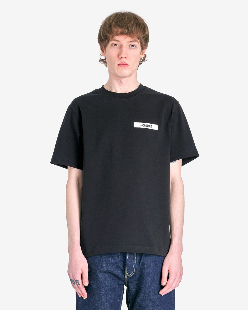 Jacquemus Men's T-Shirts Le T-Shirt Gros Grain in Black