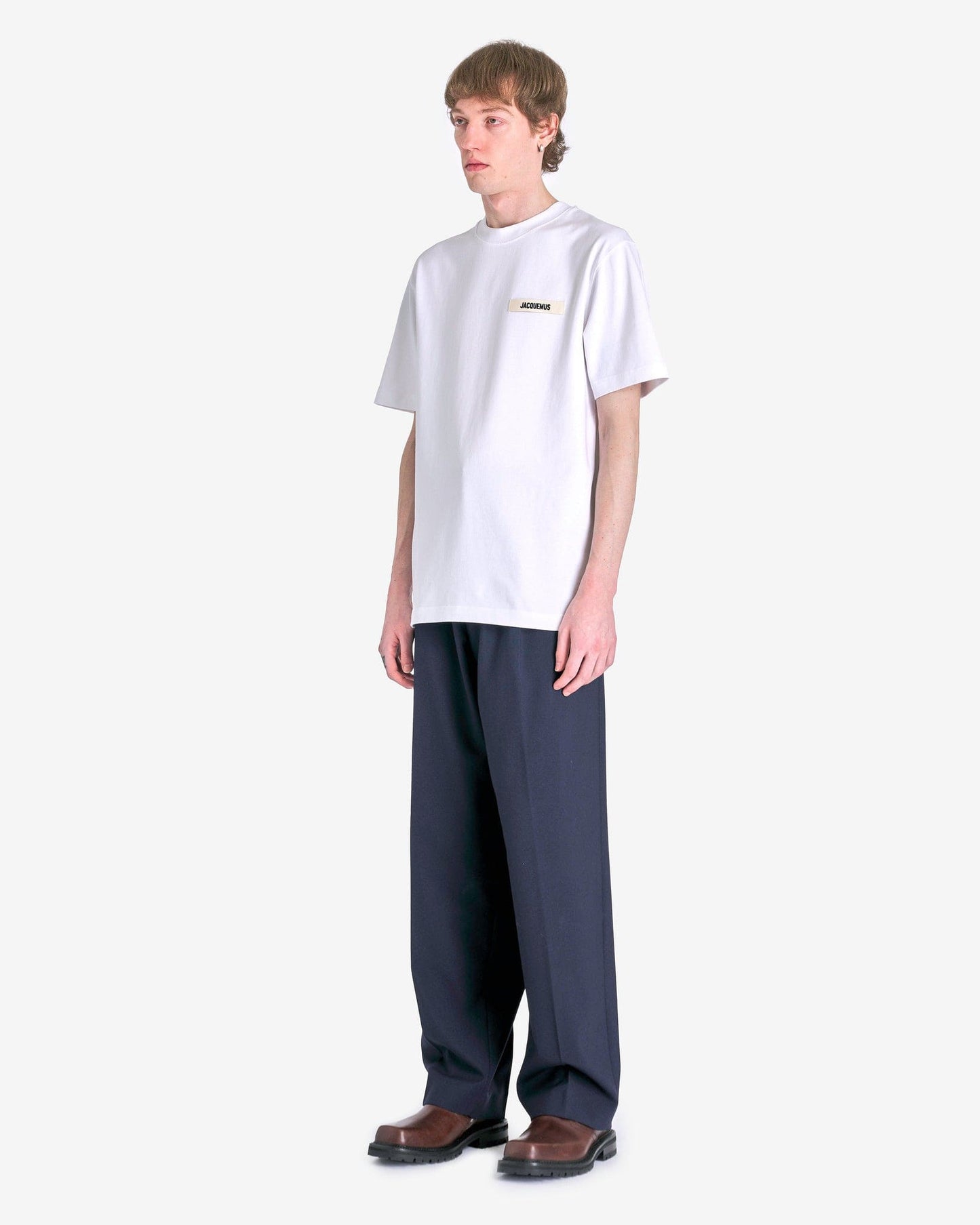 Jacquemus Men's T-Shirts Le T-Shirt Gros Grain in White