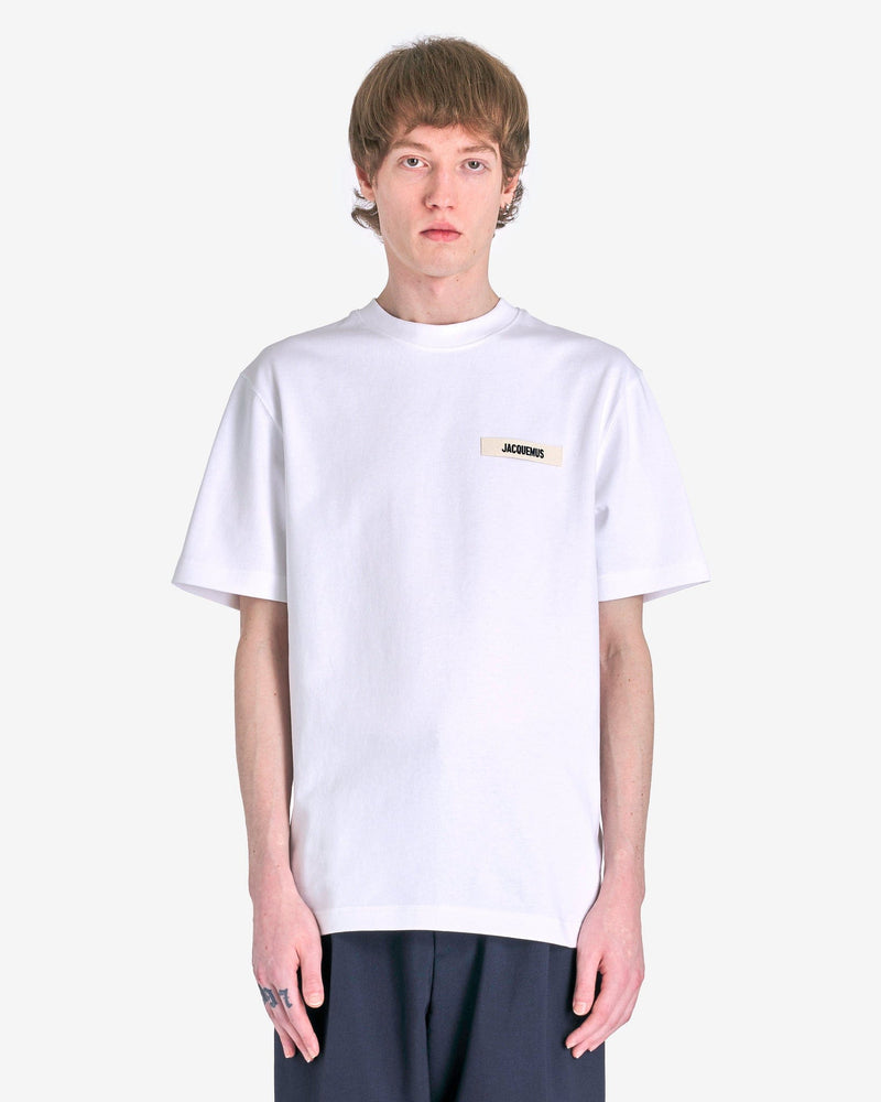 Jacquemus Men's T-Shirts Le T-Shirt Gros Grain in White