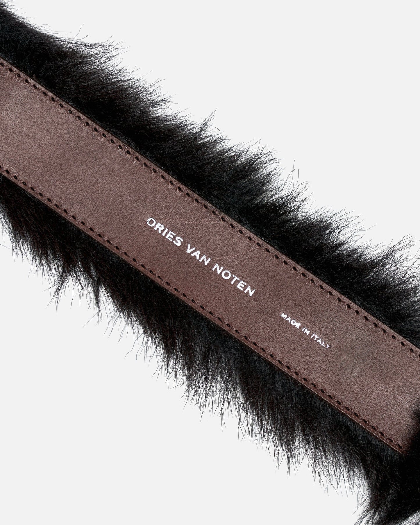 Dries Van Noten Leather Goods Leather Belt in Dark Brown