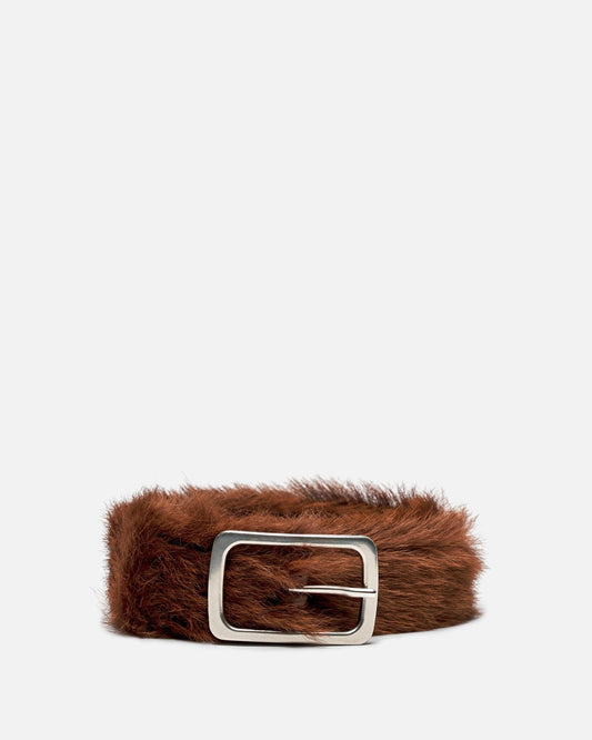 Dries Van Noten Leather Goods Leather Belt in Rust