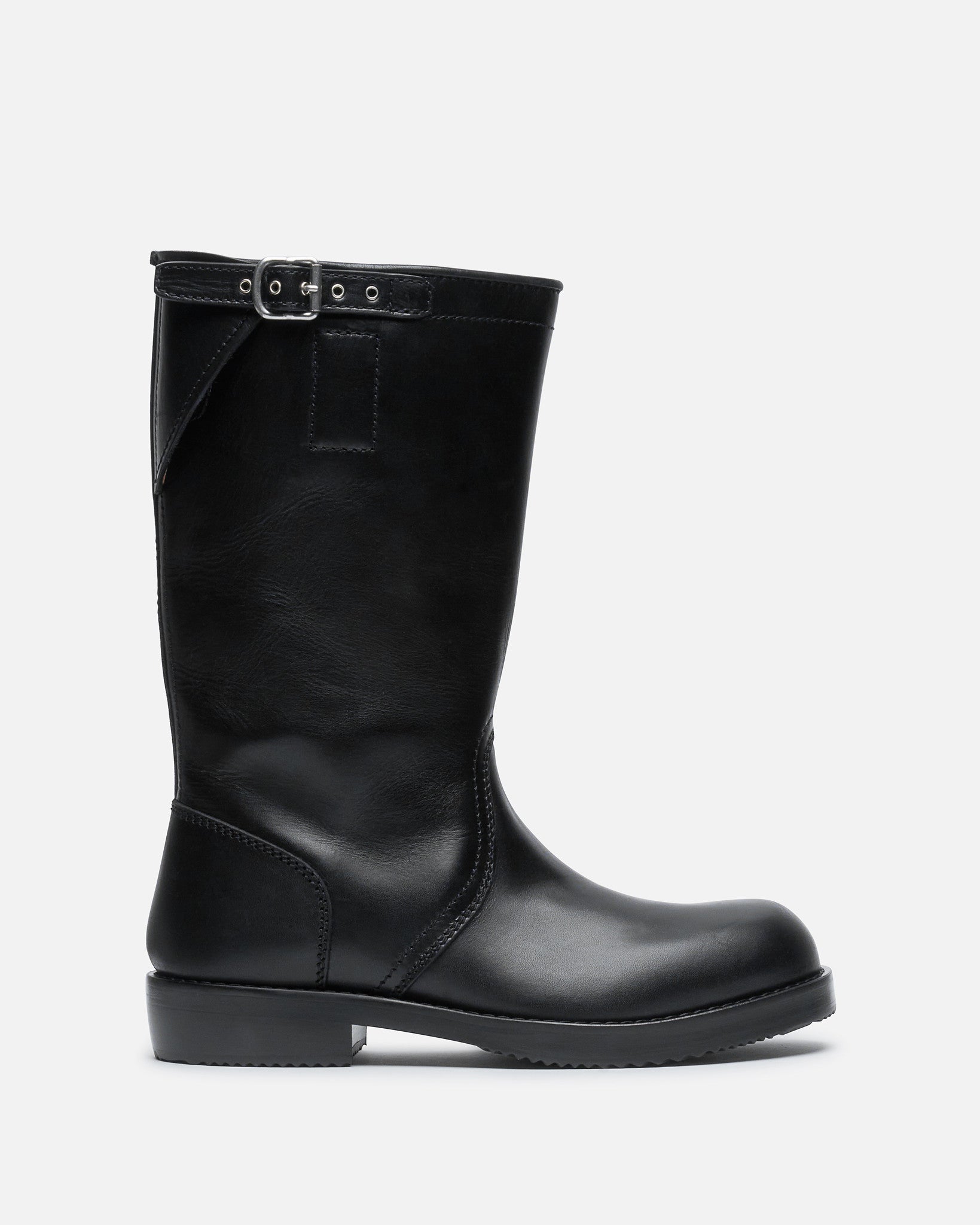 Leather Biker Boots in Black – SVRN