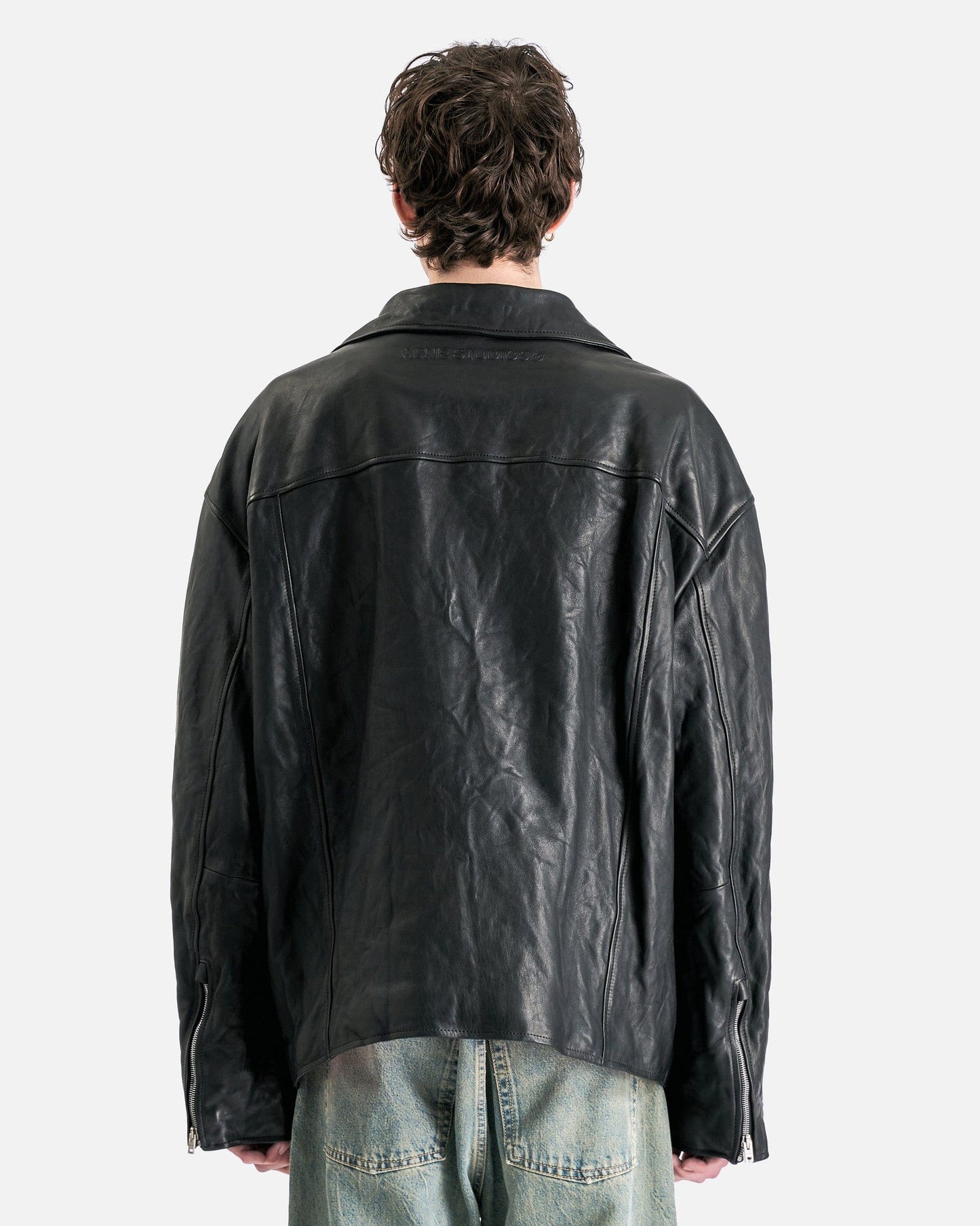 Acne Studios Men's Jackets Leather Biker Jacket in Black