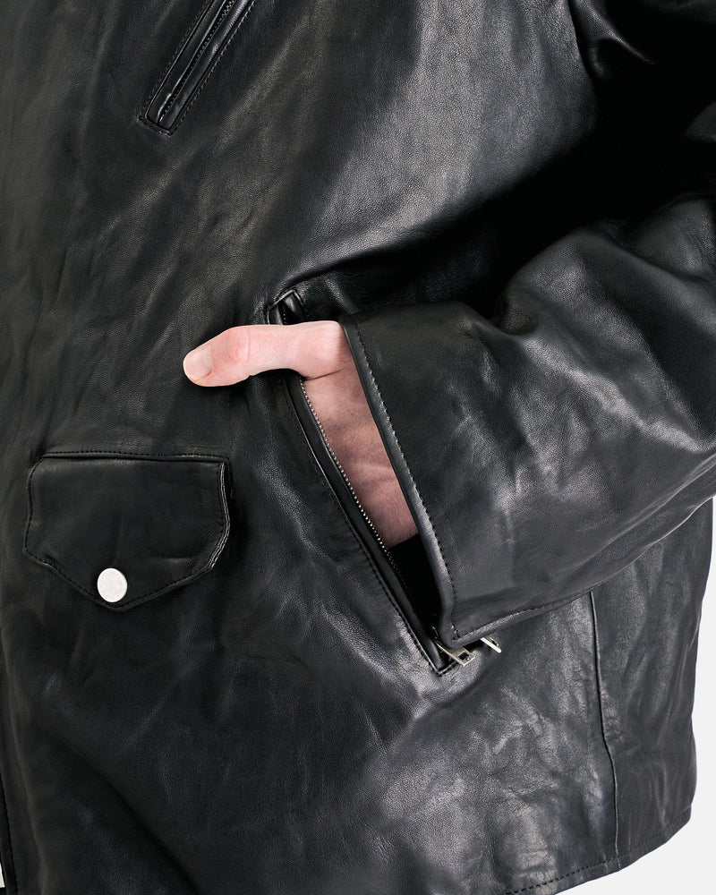 Acne Studios Men's Jackets Leather Biker Jacket in Black