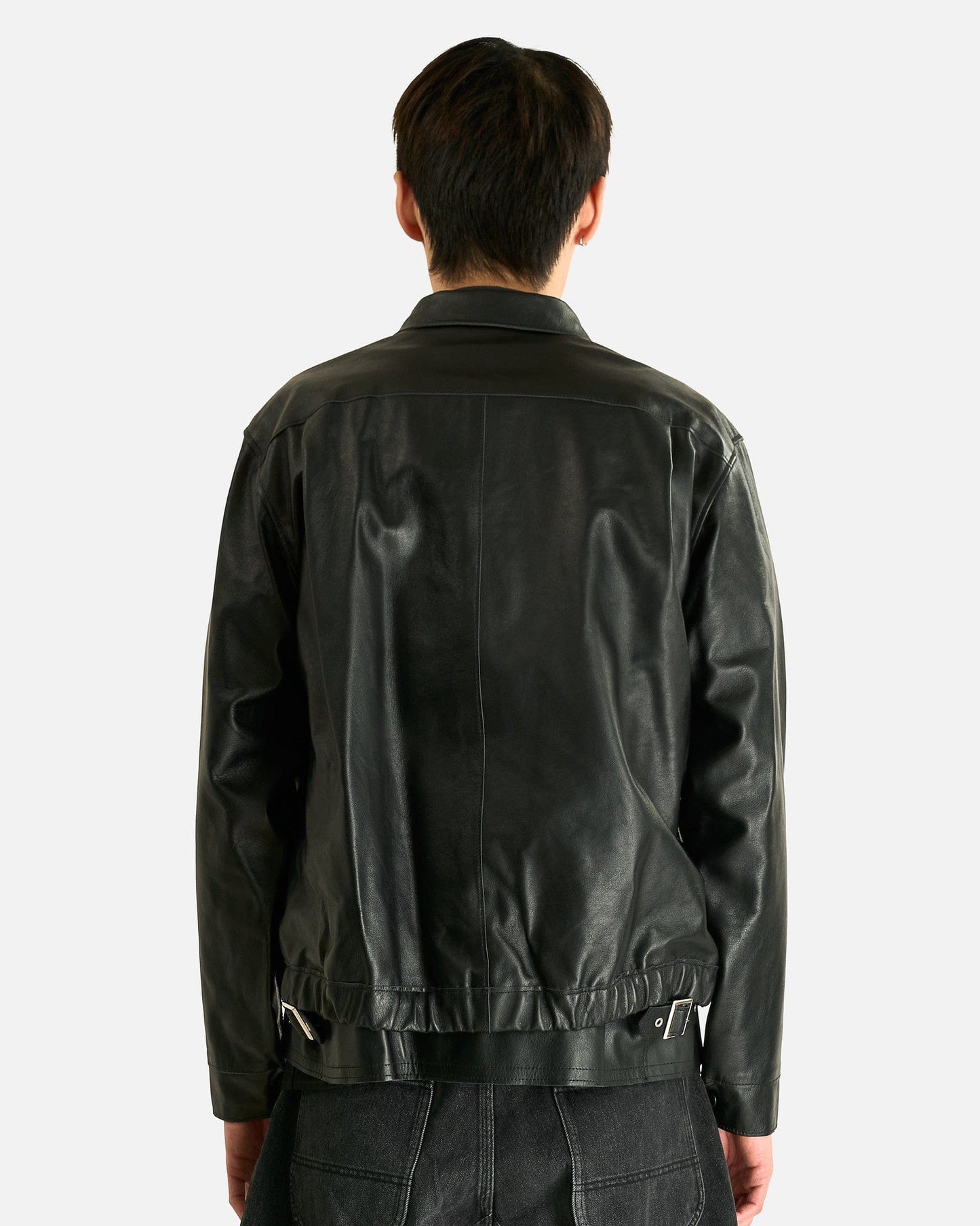 Sacai Men's Jackets Leather Blouson in Black